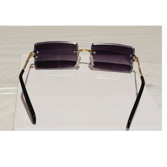 Rectangular Rimless Sunglasses π HP - Picture 4 of 12
